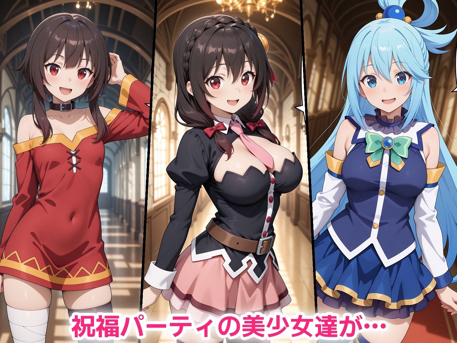 催●おじさんに寝取られる祝福パーティの三人〜全員メス堕ち・孕ませ〜 - サンプル画像 1