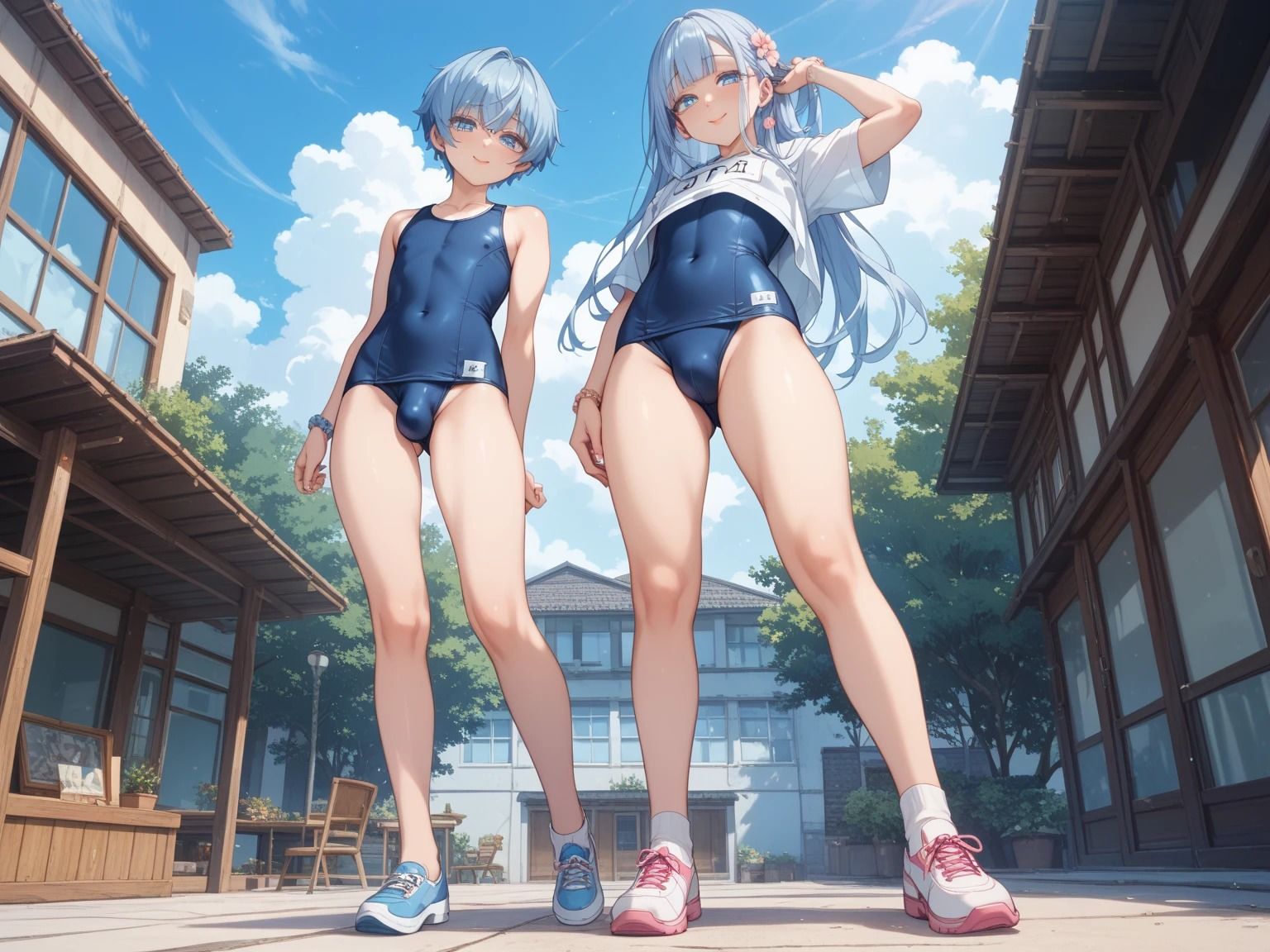 男の娘×フェチ特化 ぴたコスこれくしょん スク水ver - サンプル画像 1