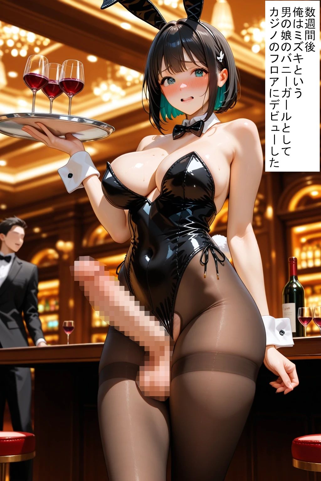 ふたなりバニー倶楽部 違法地下カジノの男の娘（ストーリー付）  ギャンブルの代償を払いメス兎に堕ちた或る男の話 - サンプル画像 6