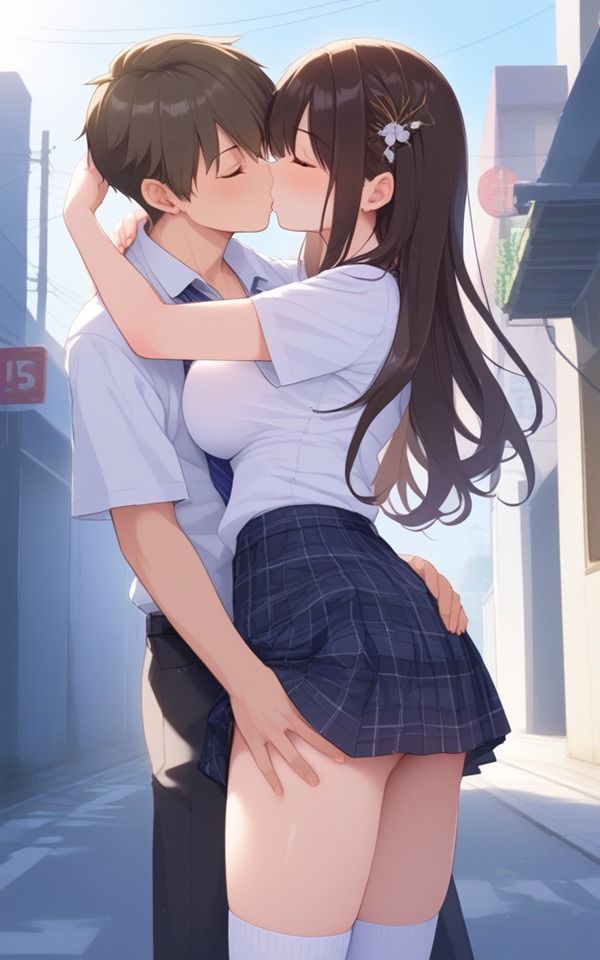 路地裏の爆乳淫乱少女 - サンプル画像 2