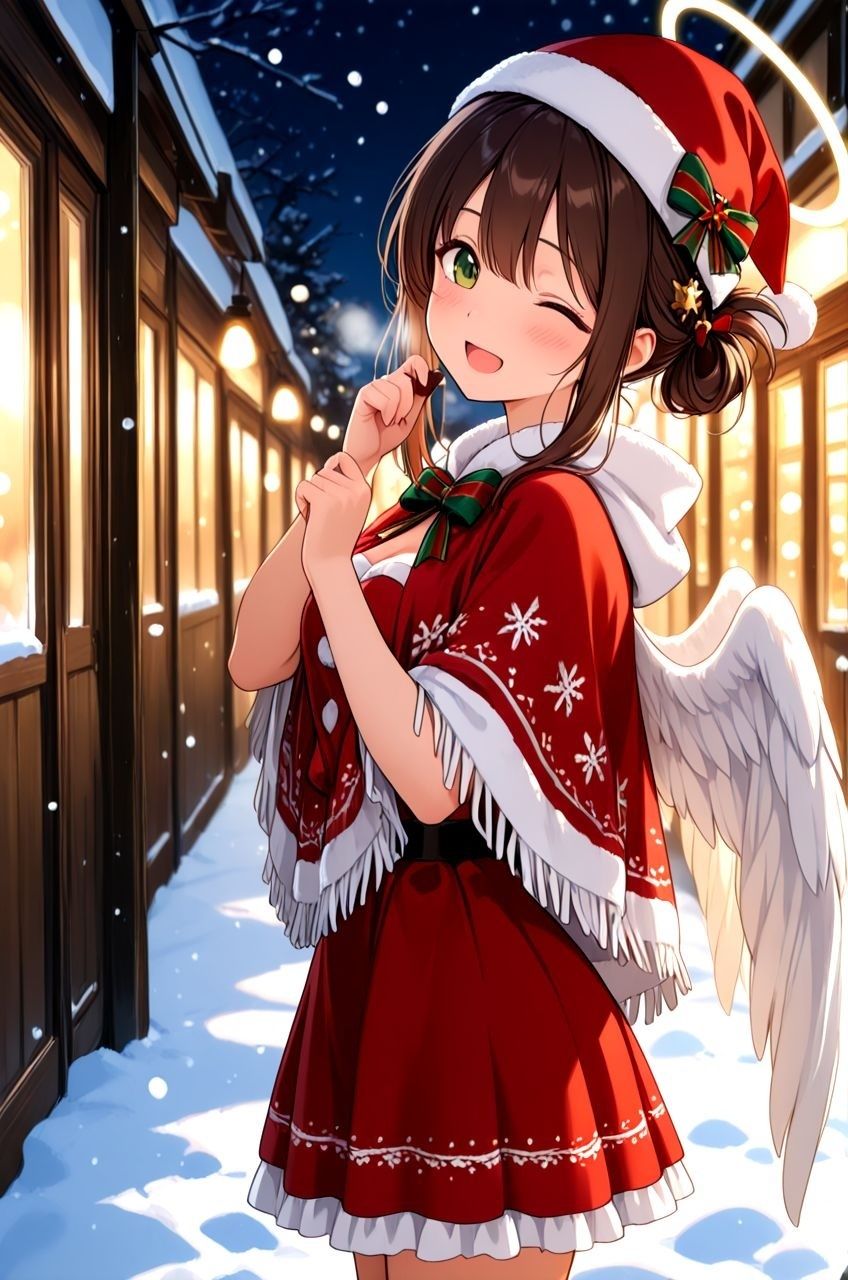 拾った美少女天使にエッチなこと教えたらドハマりしちゃっていつまでも天界に帰れるのに帰らないお話 聖なる夜編 - サンプル画像 1