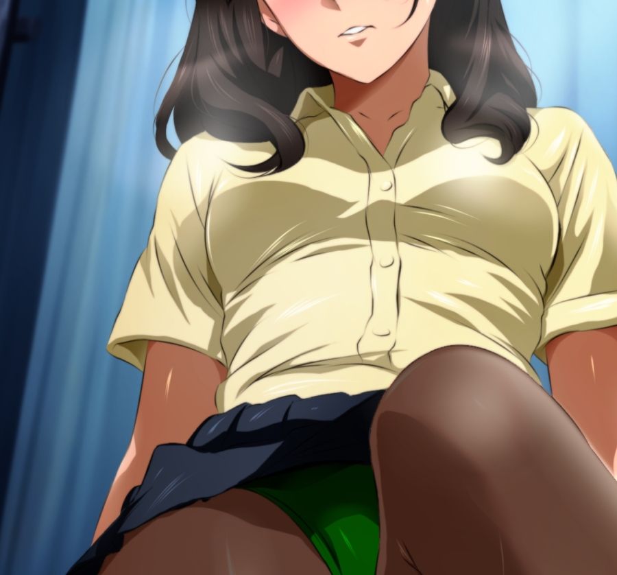 ローアングルお嬢様 越嶋伊織と制服ブルマ黒タイツ - サンプル画像 7