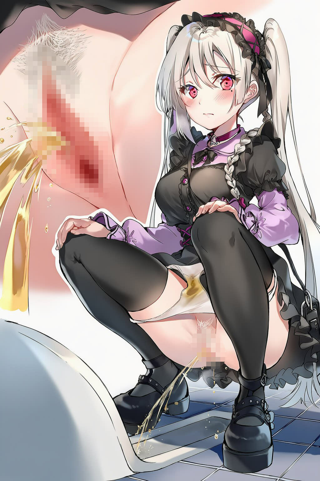 女子トイレ完全盗撮420連発！制服・私服・透けブラウス・全裸まで…おしっこ我慢限界の瞬間 - サンプル画像 3