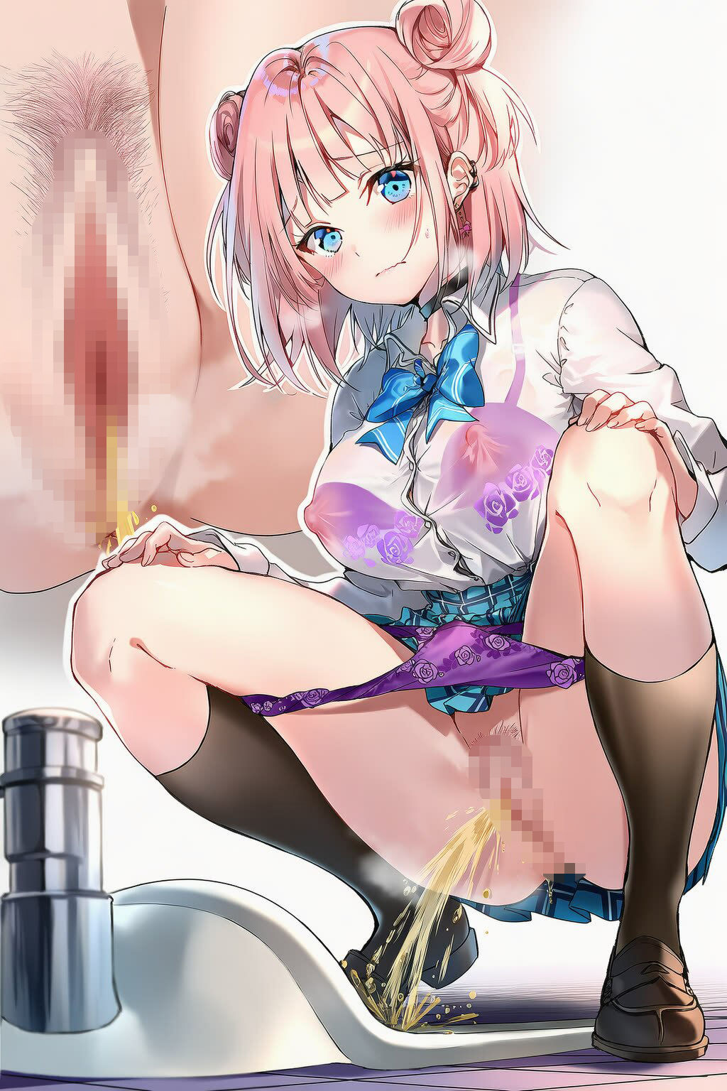 女子トイレ完全盗撮420連発！制服・私服・透けブラウス・全裸まで…おしっこ我慢限界の瞬間 - サンプル画像 6