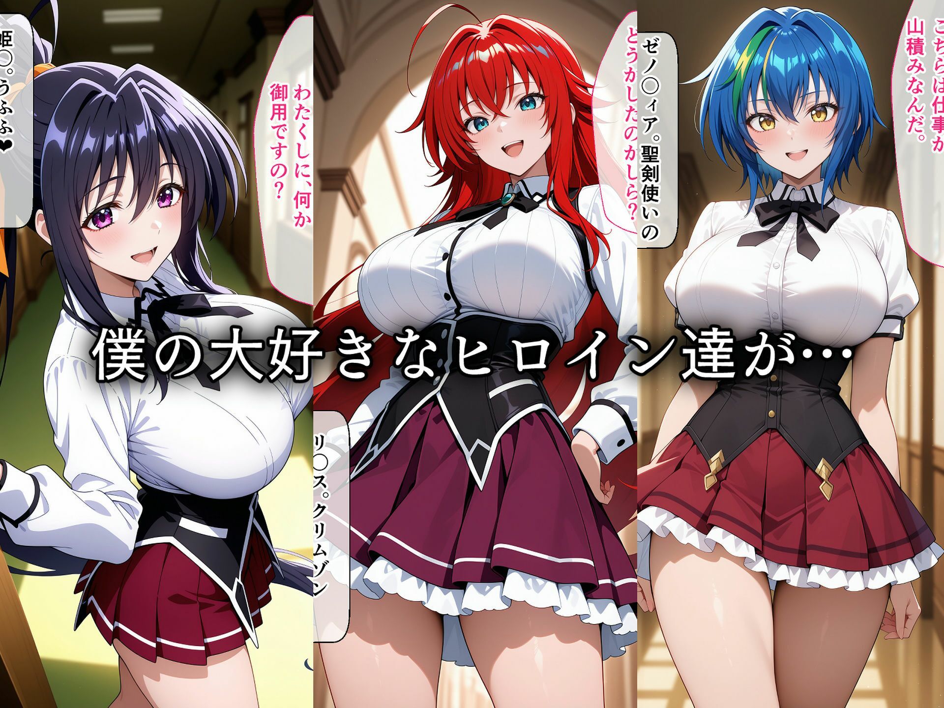 寝取られた学園ヒロイン達〜催〇アプリで種付け完了 - サンプル画像 1