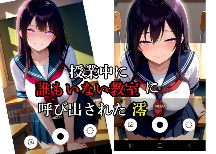 催〇アプリで爆乳 藤咲澪を自由に抱く変態教師（教室編） - サンプル画像 4