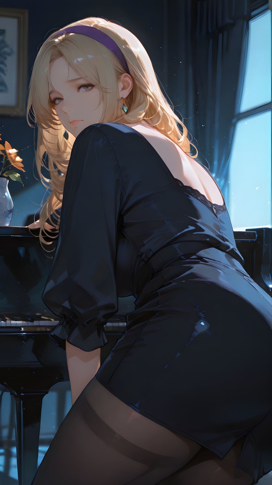 ピアノ教室の未亡人 - サンプル画像 1