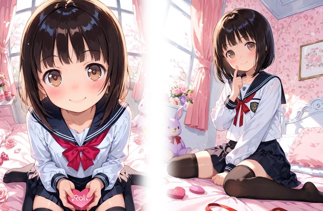 無垢な少女にカワイイお部屋で強●連続種付け - サンプル画像 1