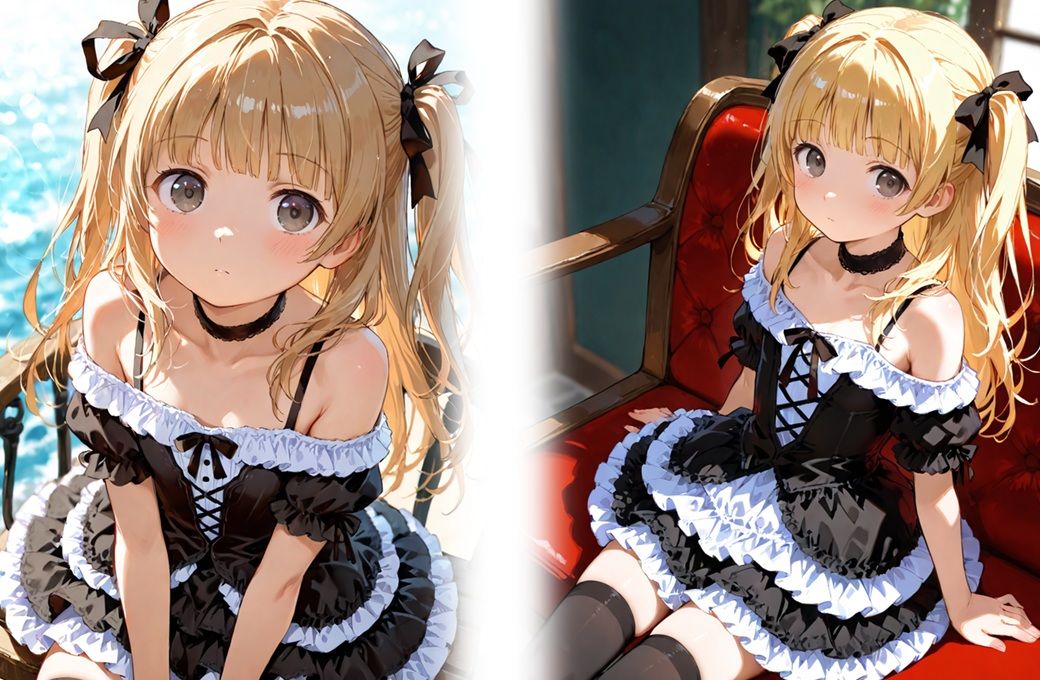 金髪ロリメイドに自宅のやり部屋で強オス連続中出し - サンプル画像 1