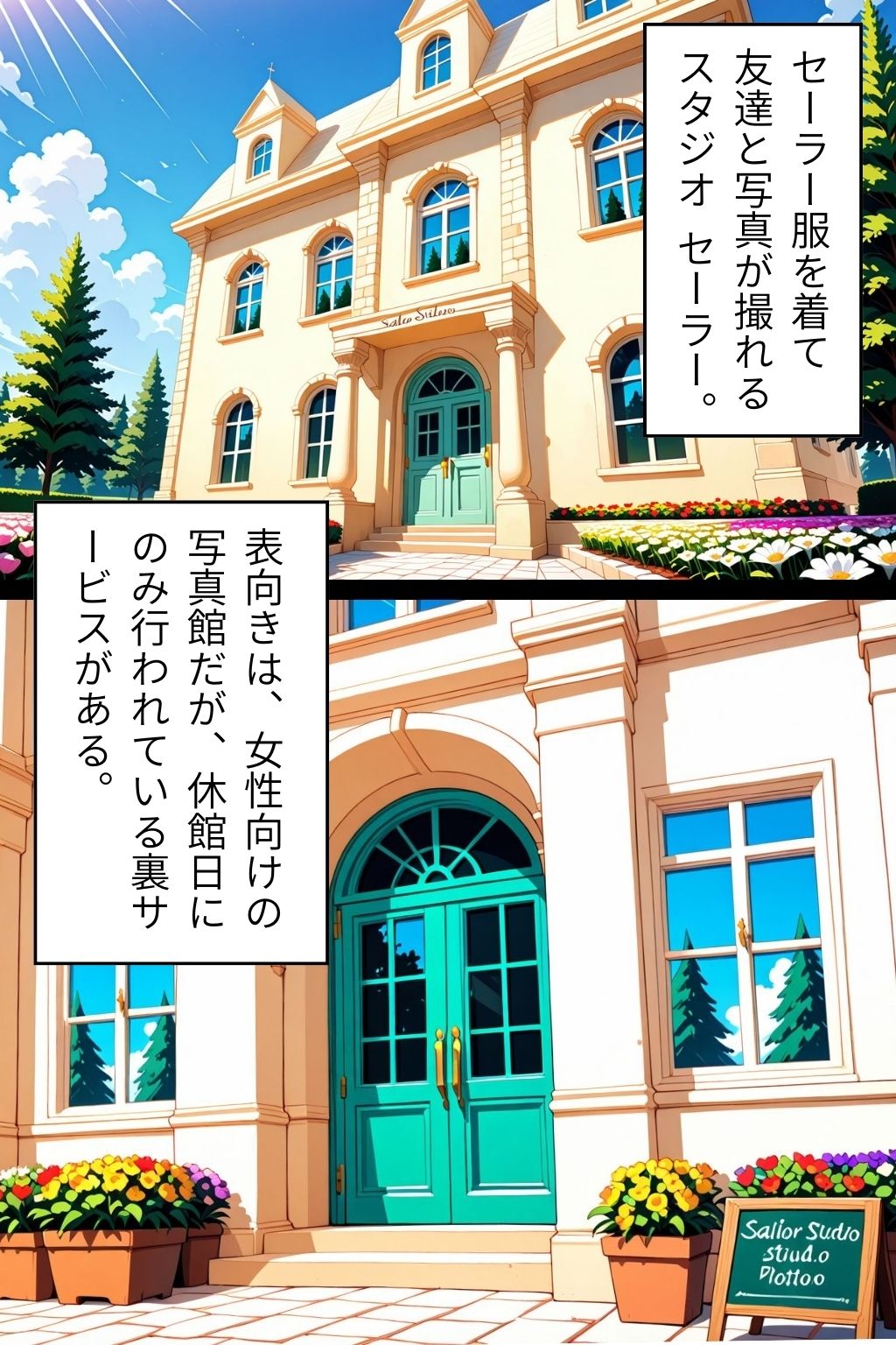 セーラー服写真館 〜 第一部:休日の秘密の撮影会 - サンプル画像 1