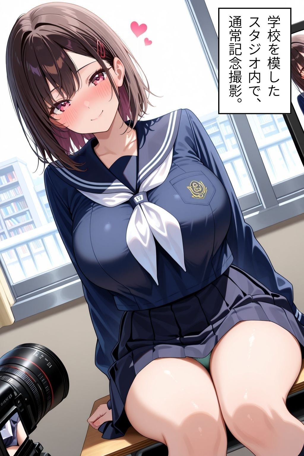 セーラー服写真館 〜 第一部:休日の秘密の撮影会 - サンプル画像 3