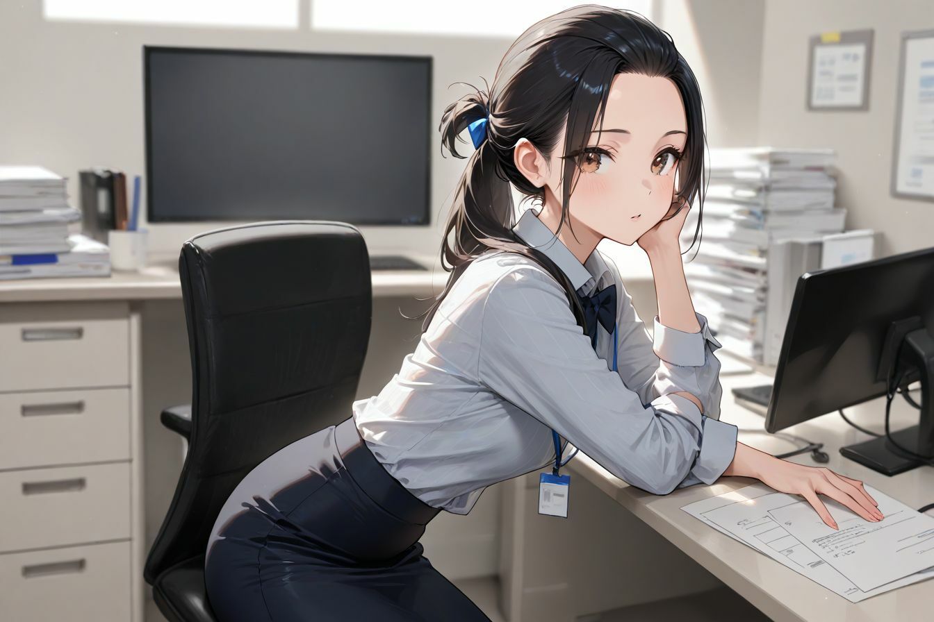 職場の先輩と残業えっち - サンプル画像 2