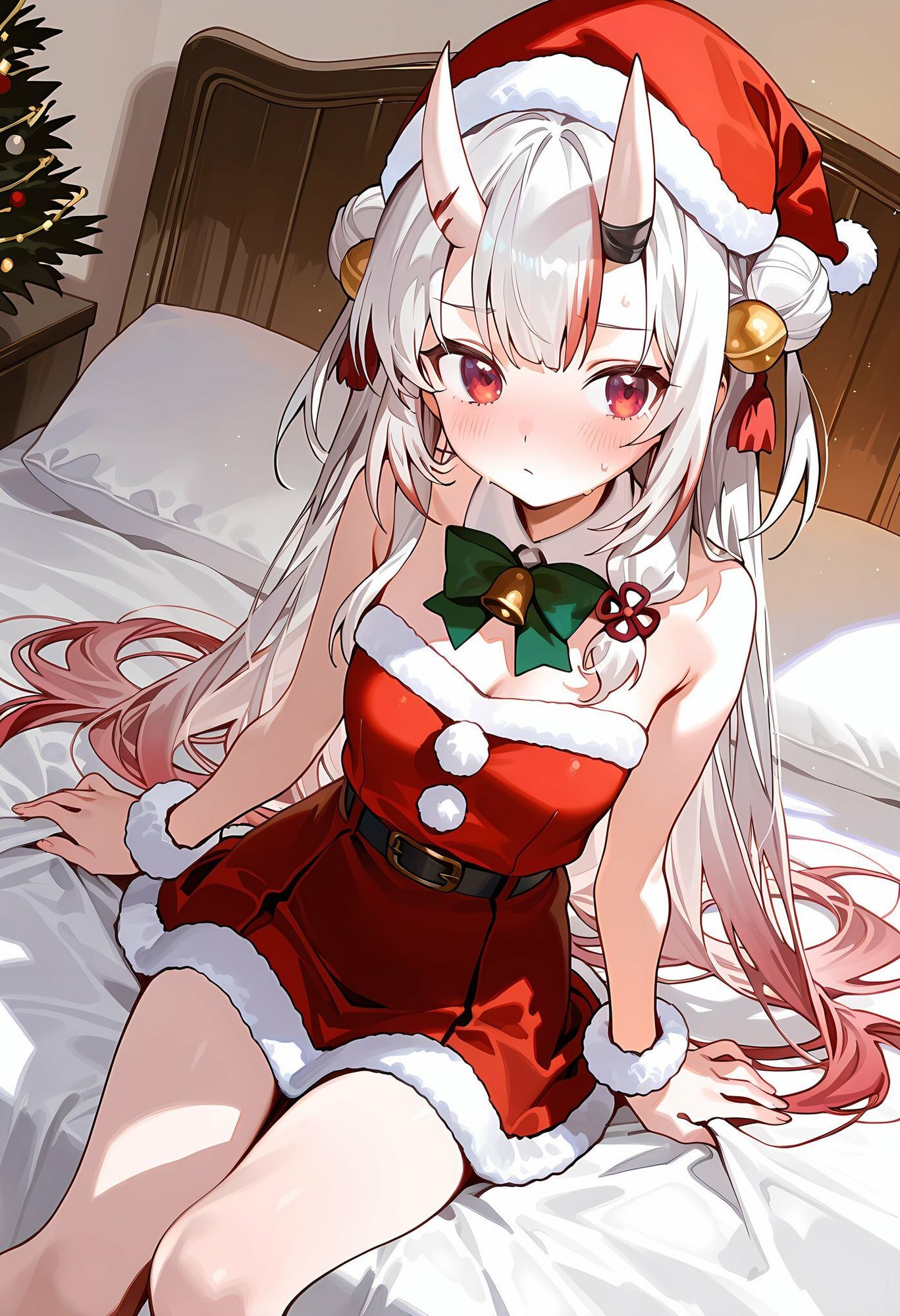 百鬼あ◯め（サンタ）とラブラブえっち - サンプル画像 1