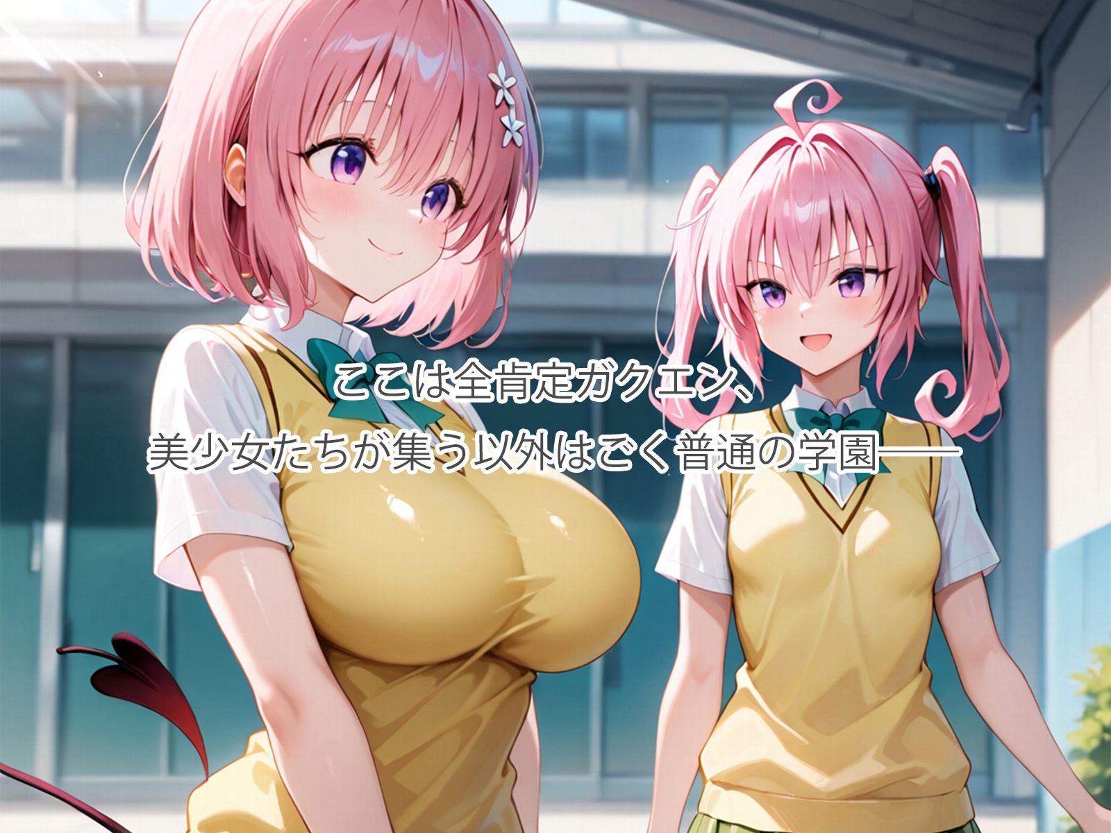 全肯定スケベガクエン:ナナ＆モモ編 - サンプル画像 1