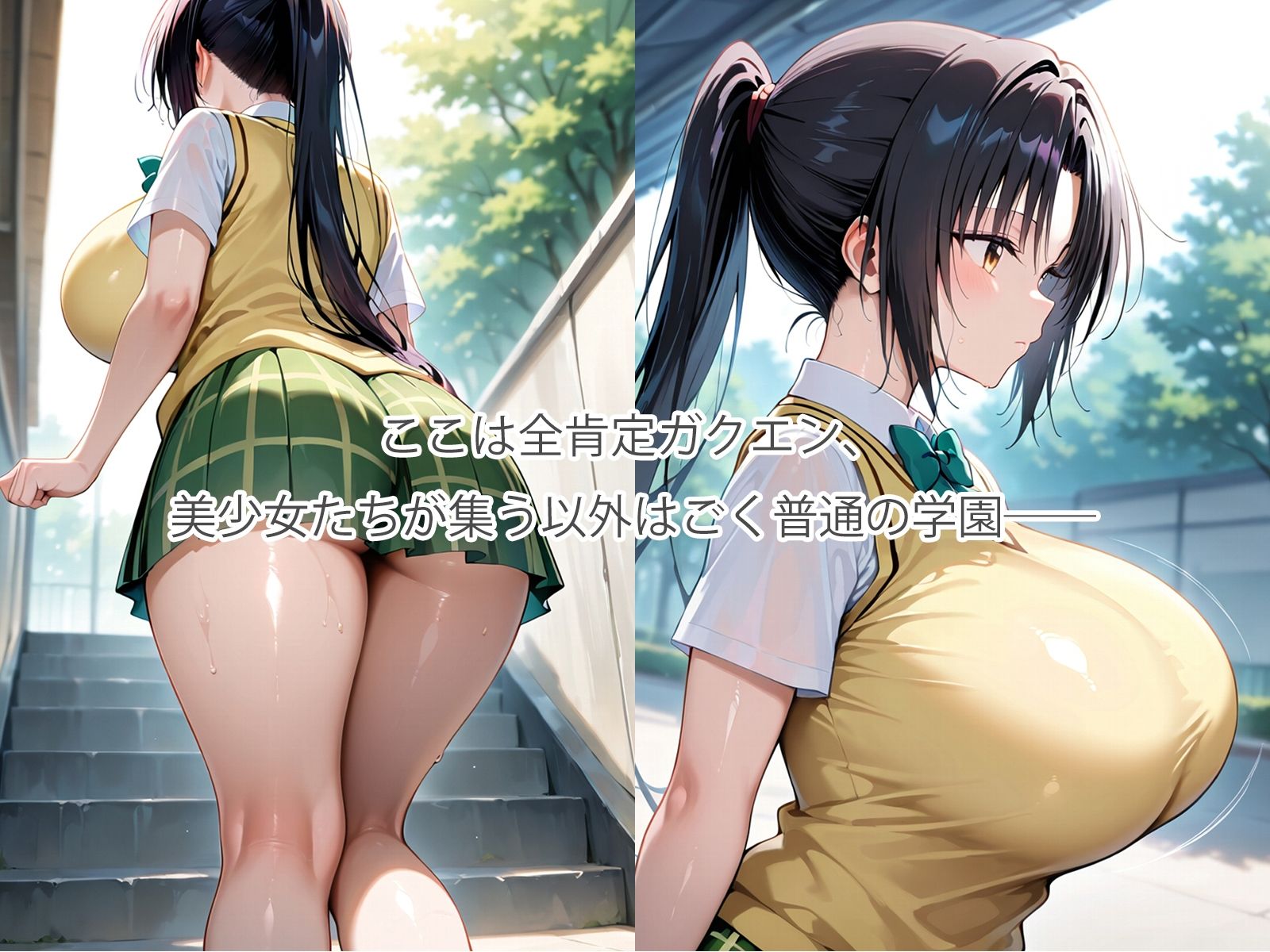 全肯定スケベガクエン:九〇凛編 - サンプル画像 1