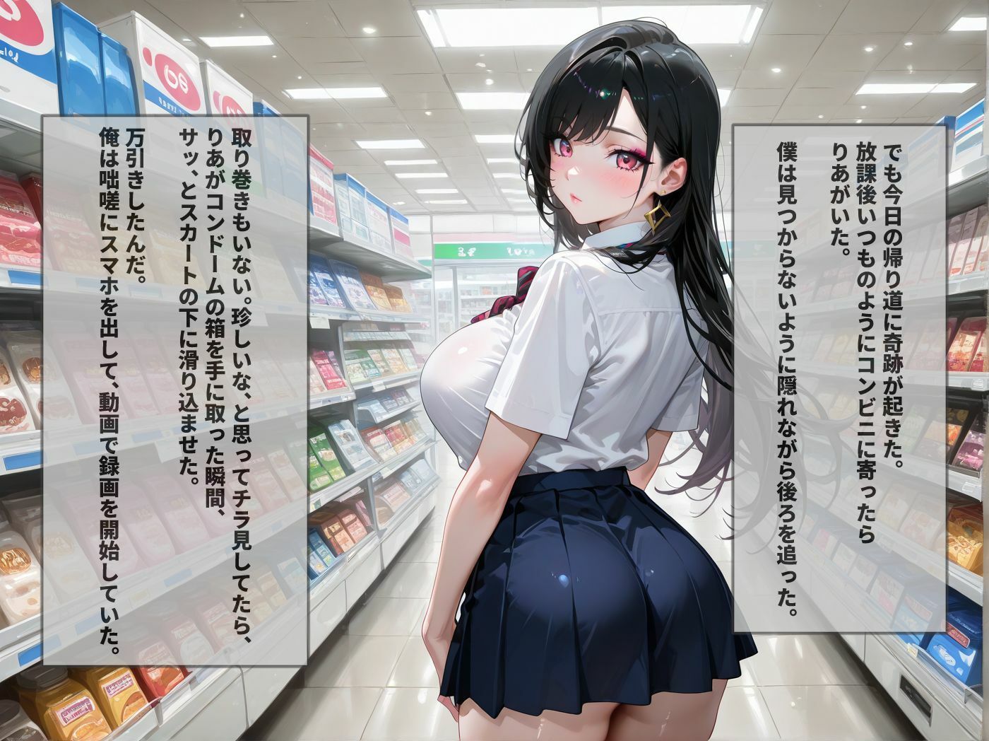 生意気な白ギャル巨乳の弱み握ってオタクの僕がわからせてやったw - サンプル画像 3