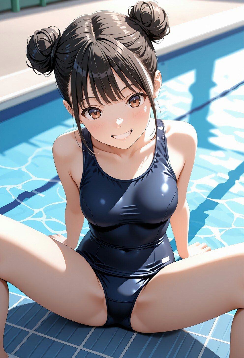 禁断の放課後 教室×プール×秘密の帰宅部 活発お団子結びの少女 - サンプル画像 5