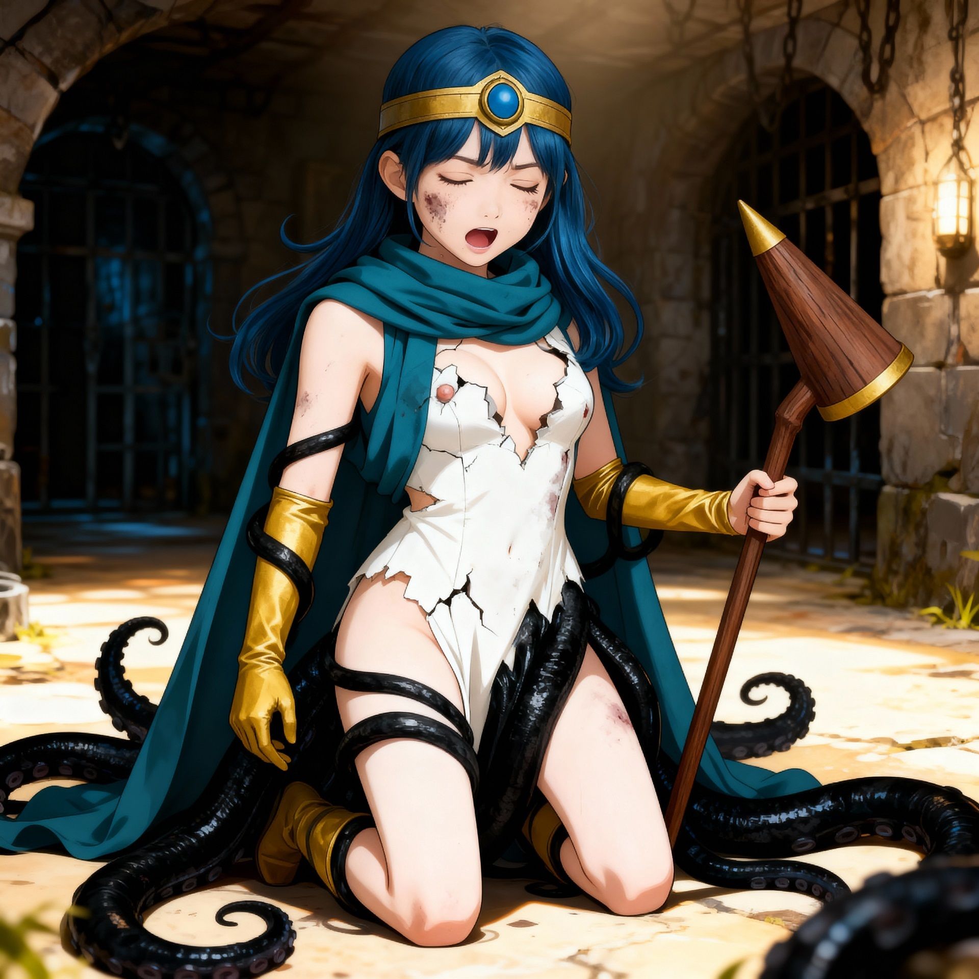 勇者一行全滅…魔物に凌●される女勇者・戦士・魔法使い・賢者 - サンプル画像 8