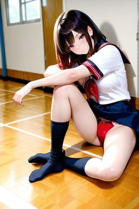 パンチラ女子校生 - サンプル画像 4