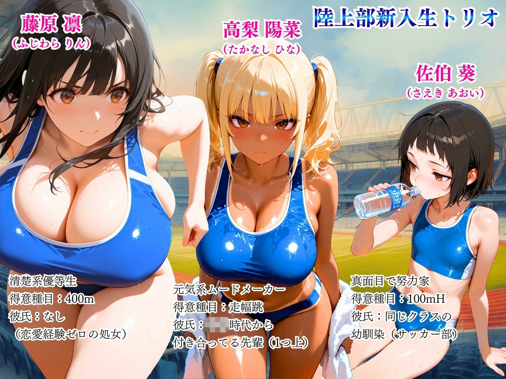 狙われた陸上部新入生トリオ「大会に出たいです…先生挿れてください」 - サンプル画像 2