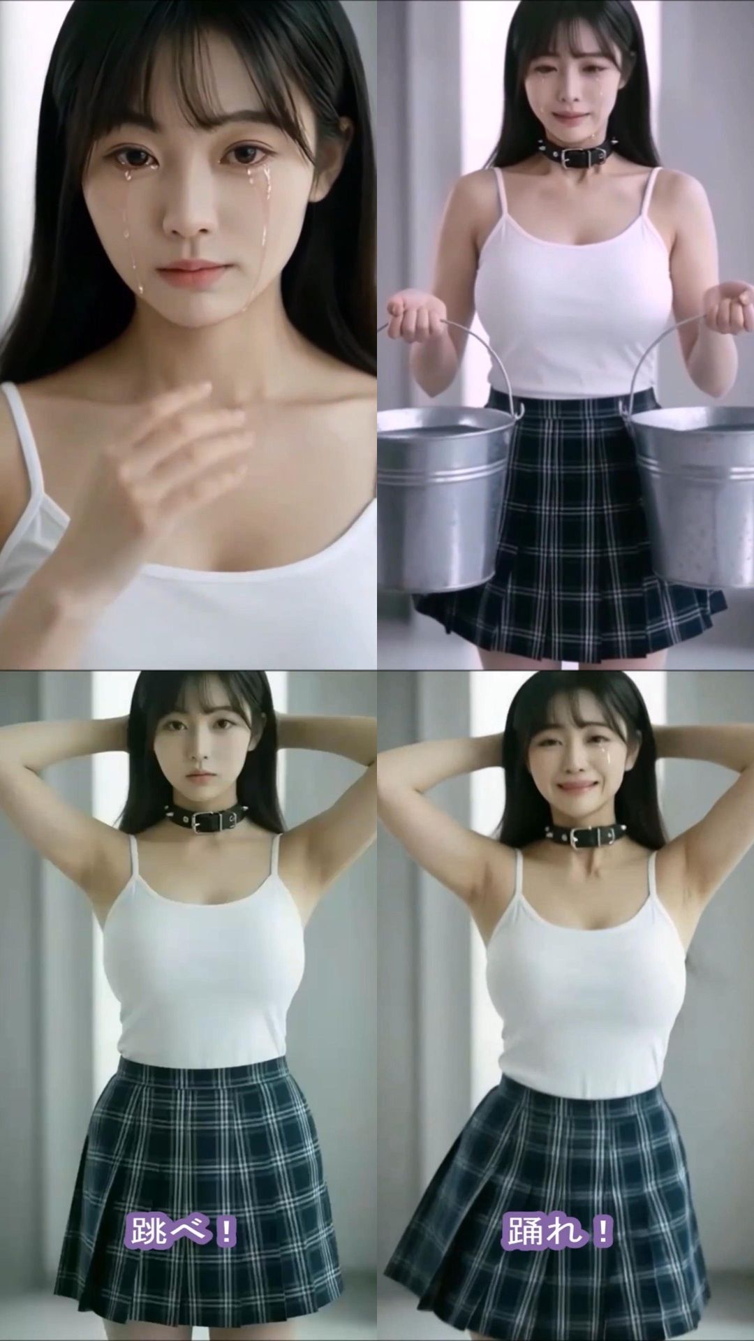 実写系！何でも言う事ききます誓わされた女子校生のお仕置き体罰調教SEX動画 - サンプル画像 4