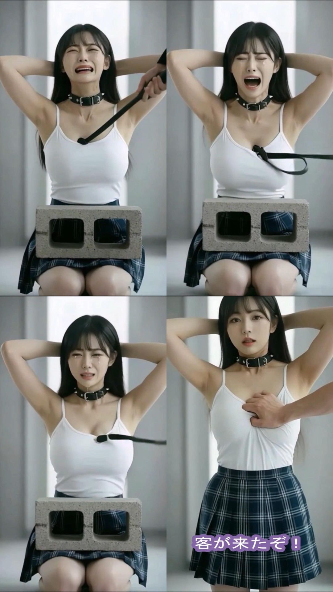 実写系！何でも言う事ききます誓わされた女子校生のお仕置き体罰調教SEX動画 - サンプル画像 6