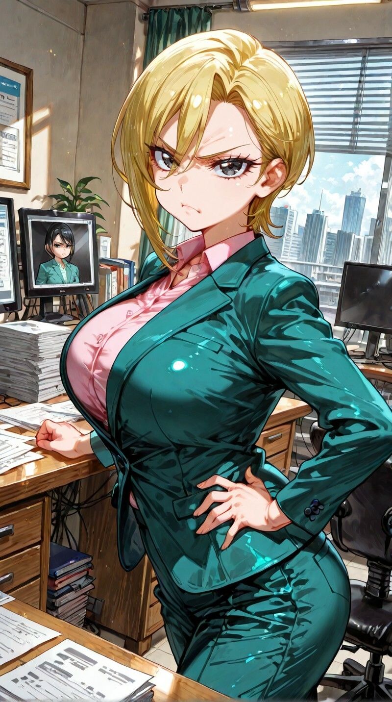 いつも険しい顔のムッチムチ女上司  夜は○○に戻ってトロ顔を晒す - サンプル画像 5