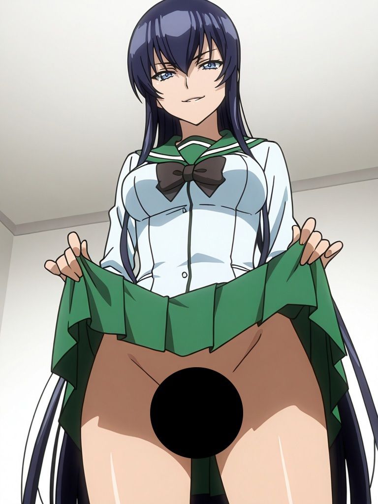 『学●黙示録 HIGH SCHOOL OF THE DEAD』ヒロイン脱がしてみた ムキムキ色黒モブがヤリたい放題 スマホでも見やすい縦型 シチュエーション＆クオリティ厳選済み480枚！ - サンプル画像 2