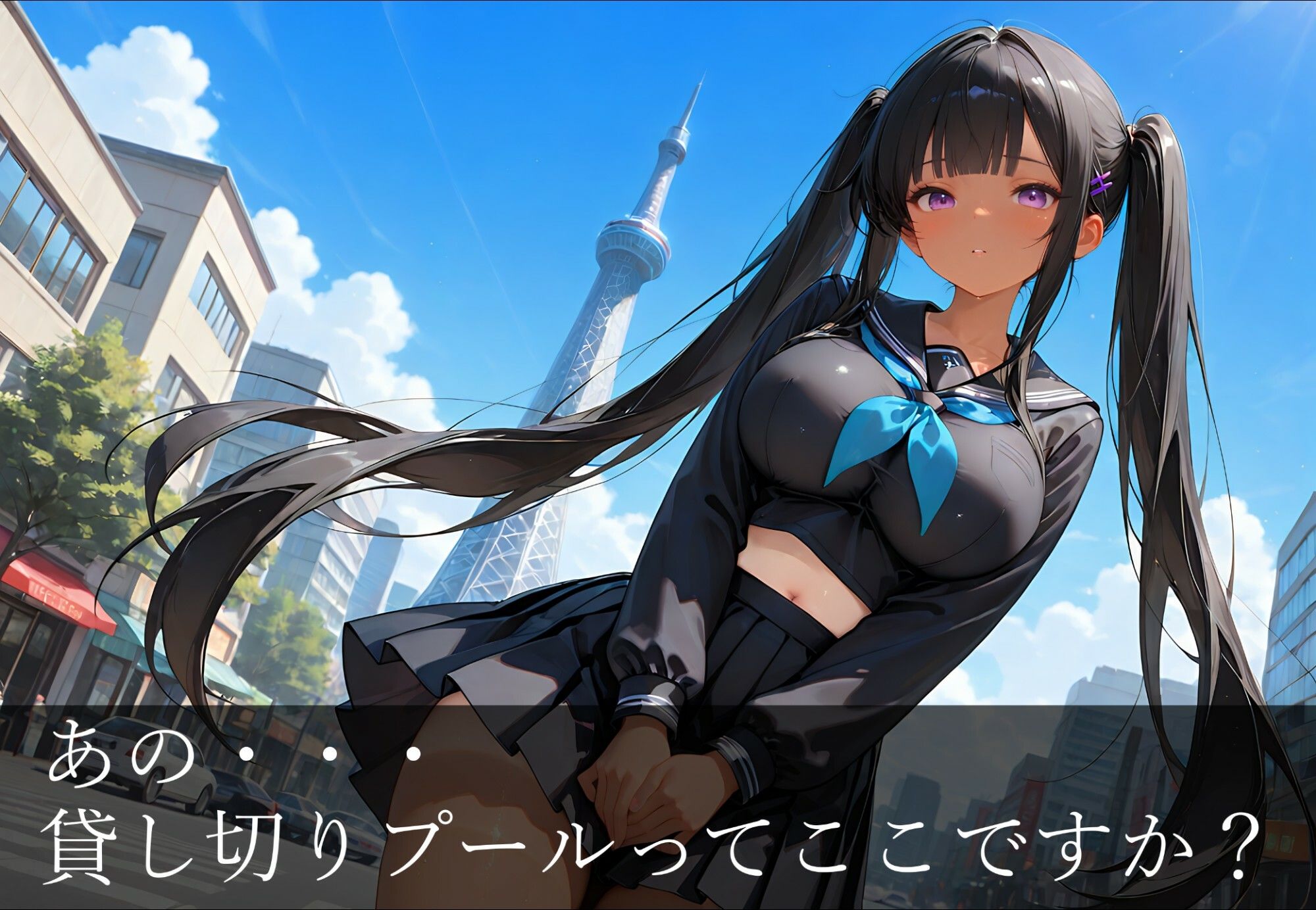 女子〇生の絶頂貸し切りプール - サンプル画像 6