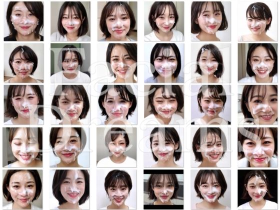 顔射顔150人  VOl.1 - サンプル画像 1