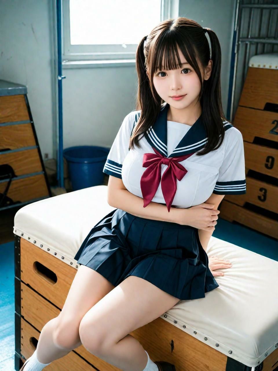 セーラー服えっち（258枚）【実写系AI超リアルCG集ult】 - サンプル画像 2