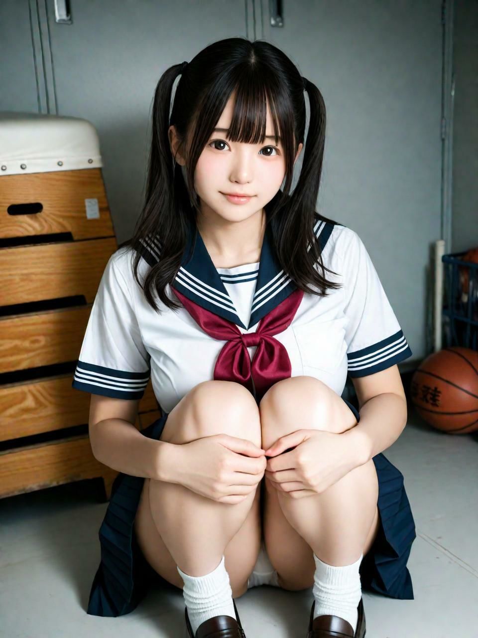 セーラー服えっち（258枚）【実写系AI超リアルCG集ult】 - サンプル画像 4