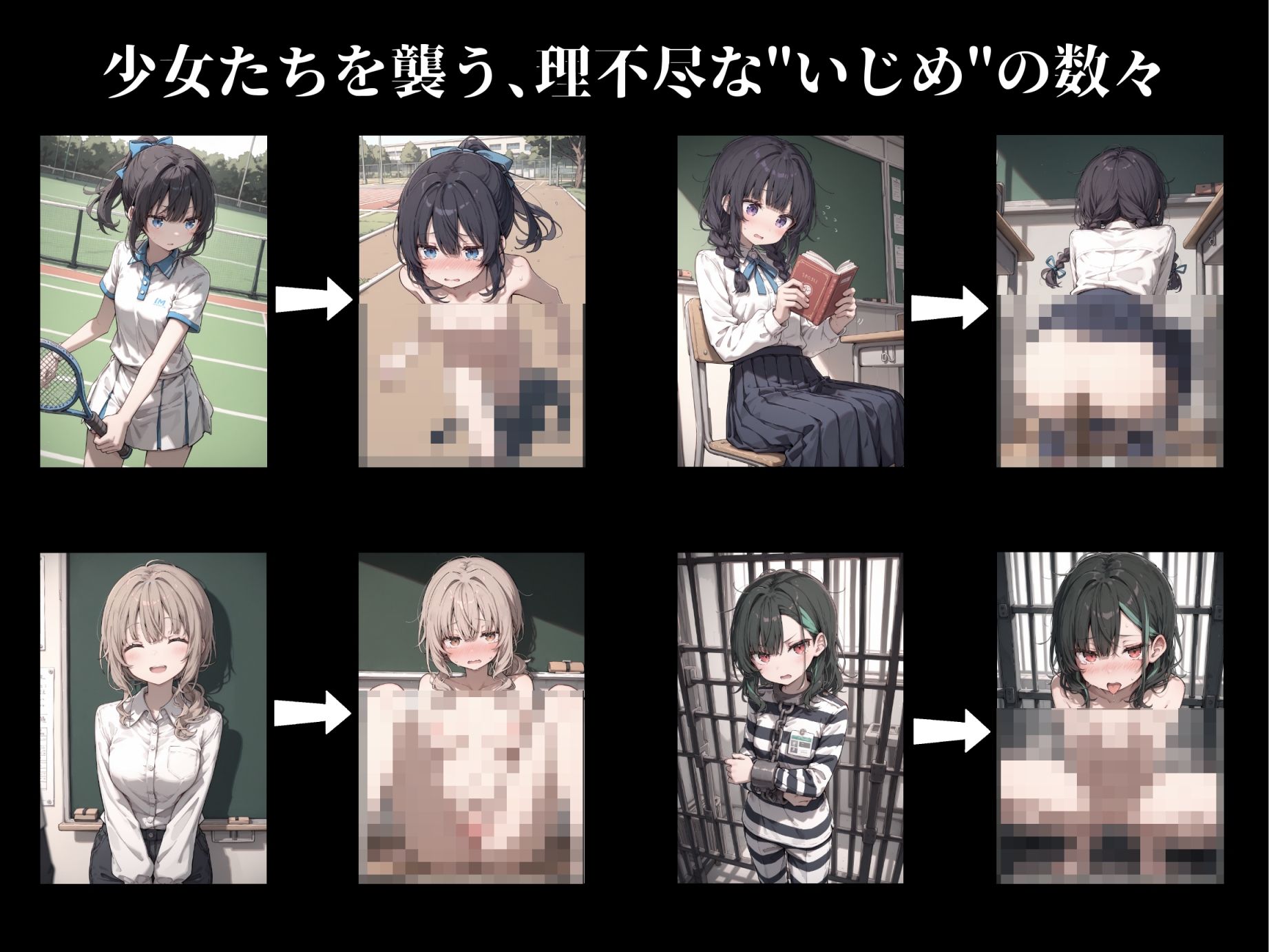 恥ずかしく、屈辱的ないじめ - サンプル画像 1