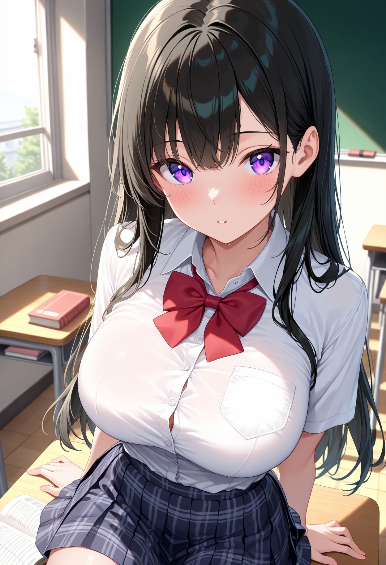 生徒会長催●メス堕ち  キモ教師のぶっかけ性指導  ー教室編ー - サンプル画像 1