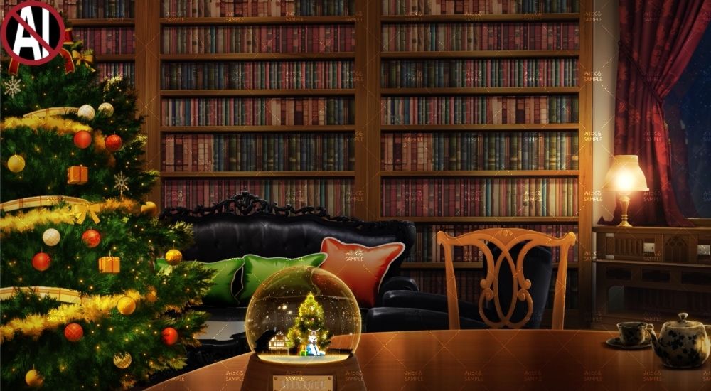 みにくる動く背景素材集『スノードームのあるお部屋』 - サンプル画像 3