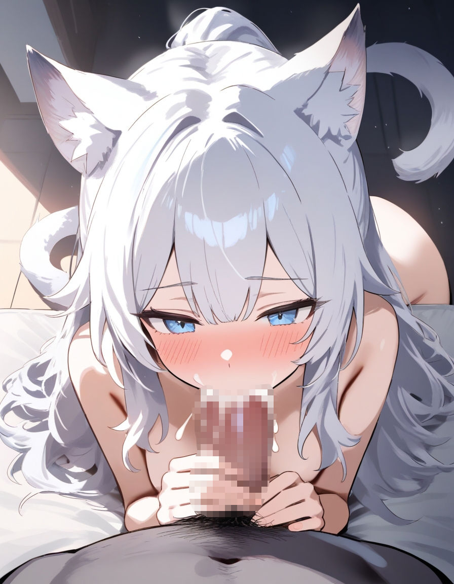 宵猫庵絵巻 〜白猫×フェラ編〜 - サンプル画像 3