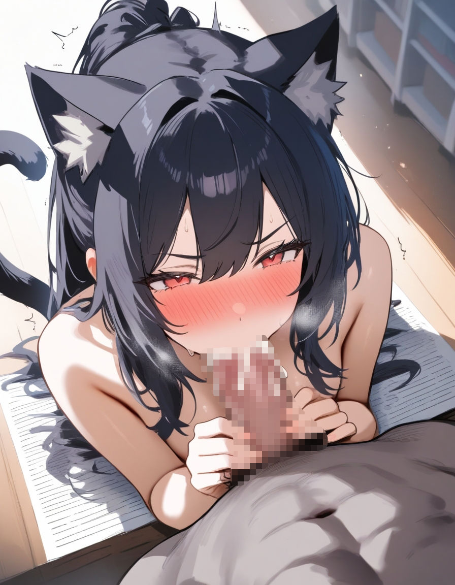 宵猫庵絵巻 〜黒猫×フェラ編〜 - サンプル画像 3