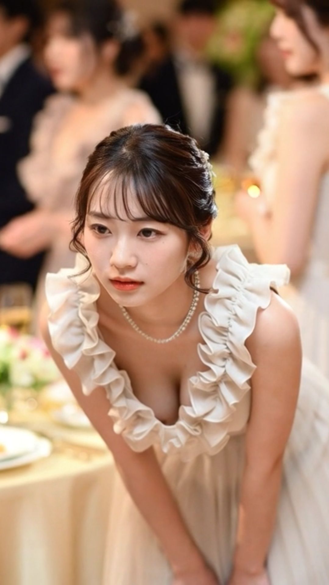 披露宴 下着 ランジェリー 女子大生 乱交 ドレス パンチラ ブラチラ 盗撮 結婚式 3次会 - サンプル画像 6