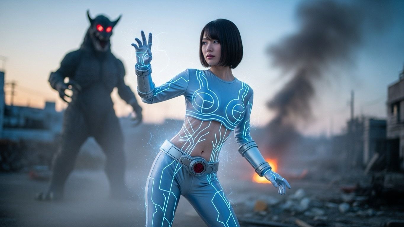 AI photo book 変身ヒロイン - サンプル画像 1