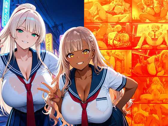 爆乳白ギャルと褐色ギャルが同級生宅で誘惑中出し【4K】【FANZA専売】 - サンプル画像 1