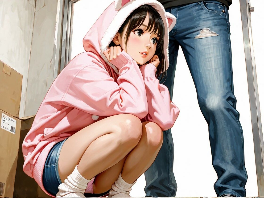 少女を捕まえ種付け - サンプル画像 1