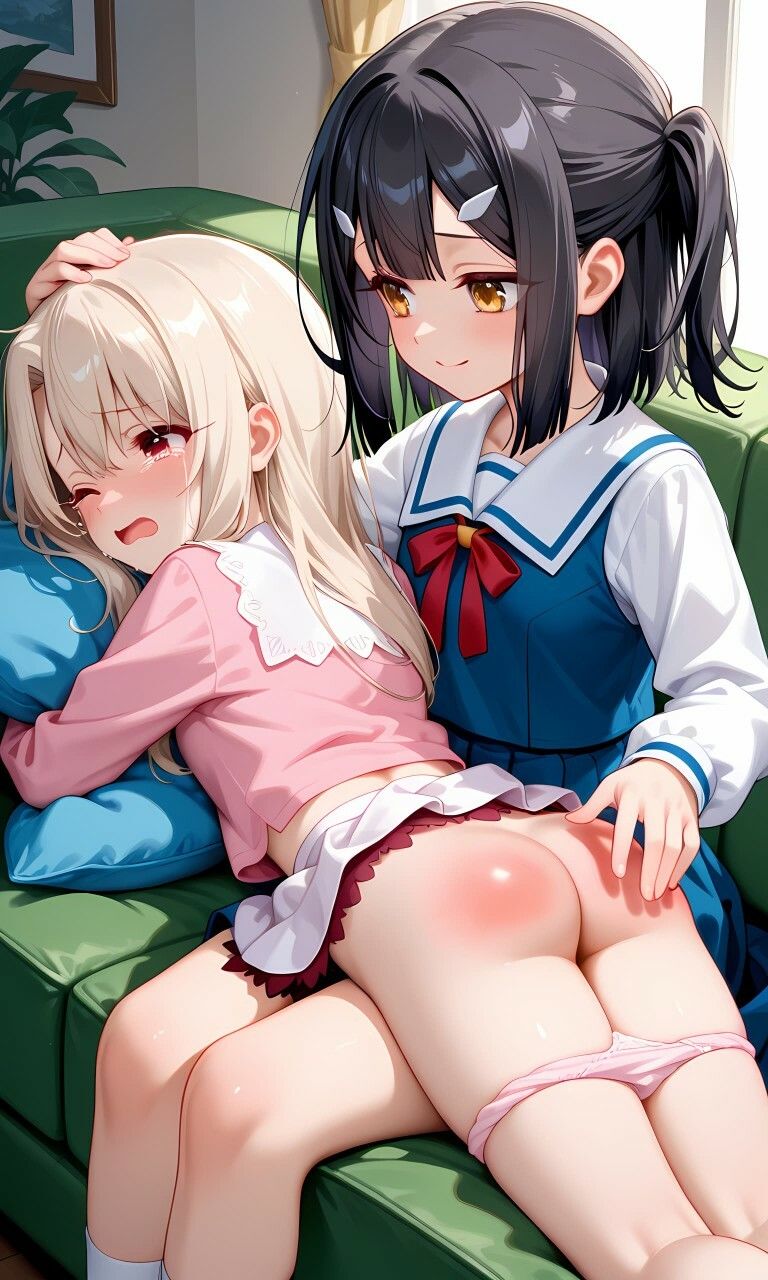 美遊・イリヤ（プリズマ☆イリヤ）お尻叩きイラスト集 - サンプル画像 1