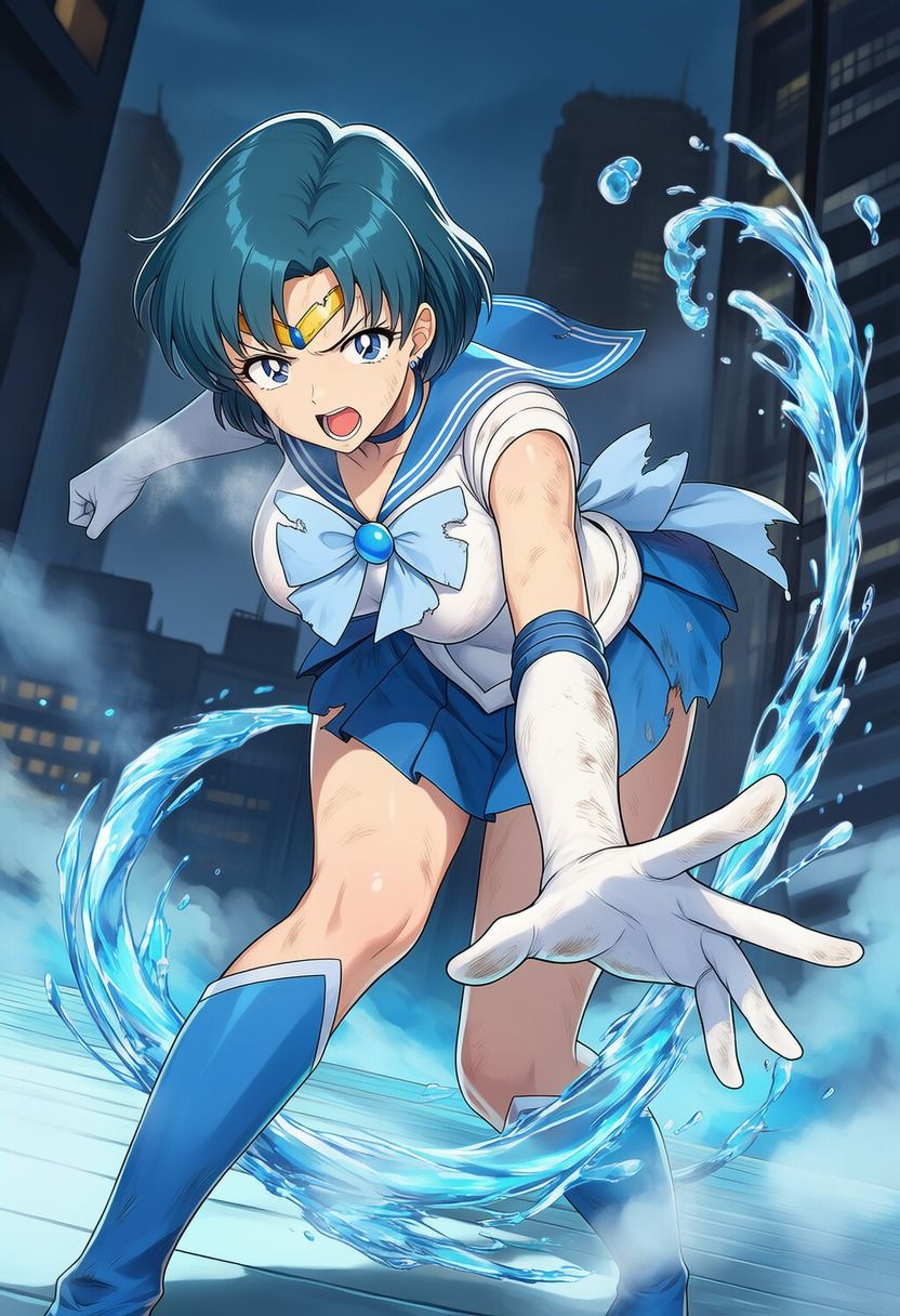 セーラーマーキュ●ー vs ぬるぬる触手【苗床編】 - サンプル画像 1