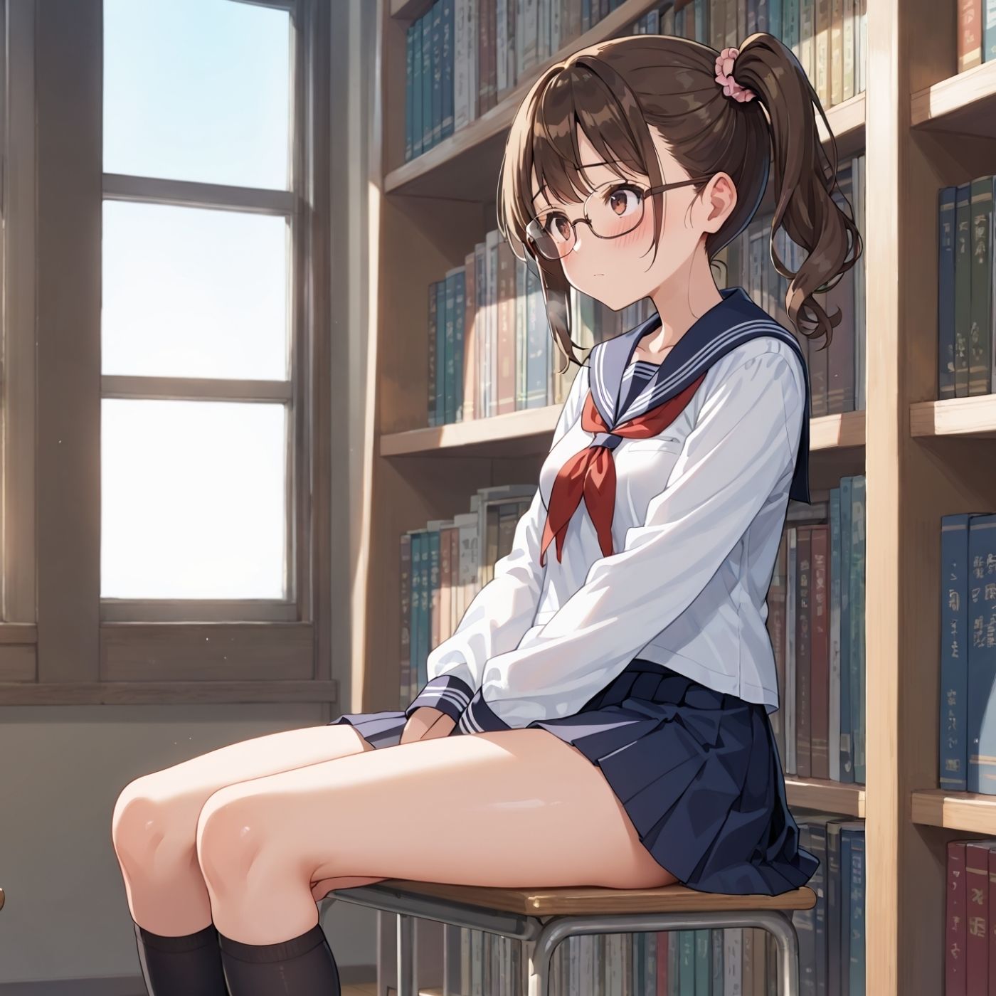 学園性活！図書委員と官能的な秘め事1【メガネ美少女の厳選CG350枚収録】 - サンプル画像 3