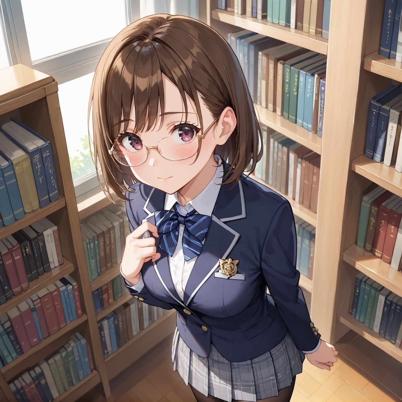 学園性活！図書委員と官能的な秘め事1【メガネ美少女の厳選CG350枚収録】 - サンプル画像 4