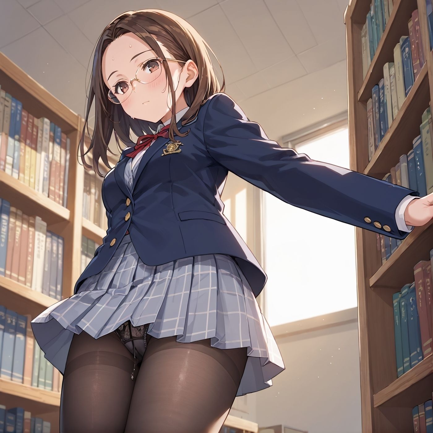 学園性活！図書委員と官能的な秘め事1【メガネ美少女の厳選CG350枚収録】 - サンプル画像 5