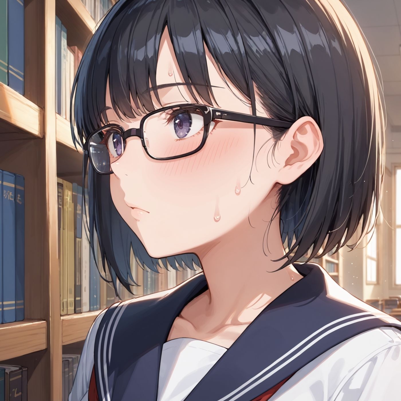 学園性活！図書委員と官能的な秘め事1【メガネ美少女の厳選CG350枚収録】 - サンプル画像 6