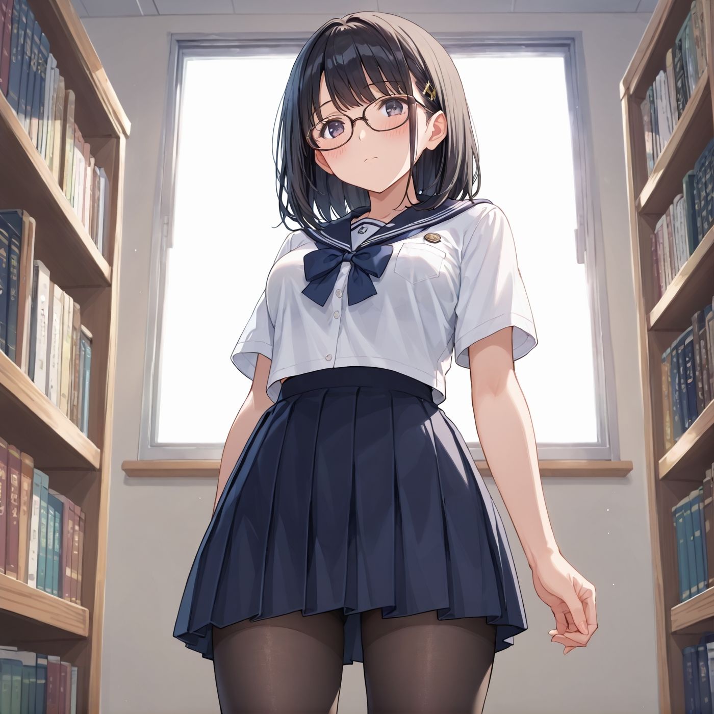 学園性活！図書委員と官能的な秘め事1【メガネ美少女の厳選CG350枚収録】 - サンプル画像 9