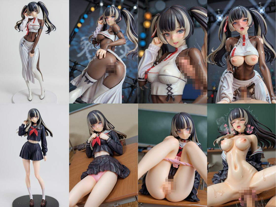 儒烏〇亭らでん フィギュア風イラストコレクション - サンプル画像 2