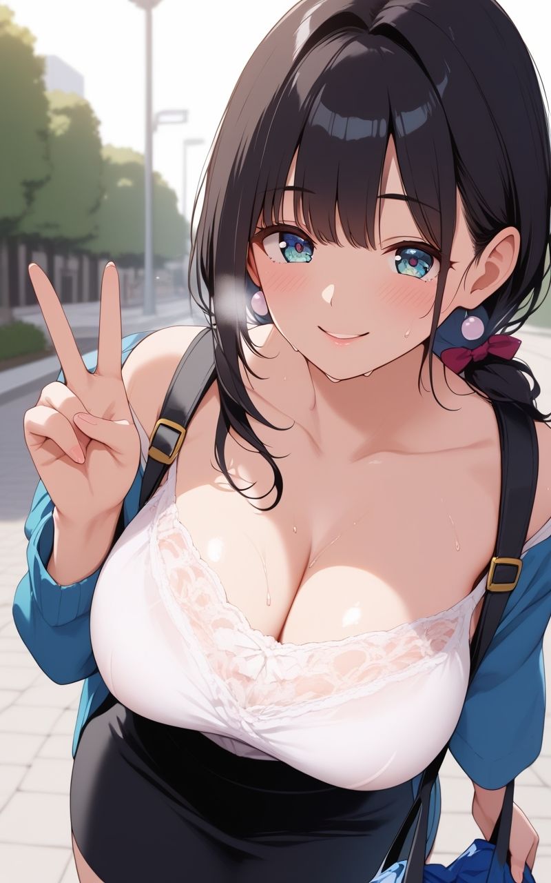 限界爆乳人妻の見せつけ誘惑スナップ  隣の人妻も、友達の母も、その溢れそうな胸を、あなたにだけこっそり晒す【AIヌード写真集】 - サンプル画像 1